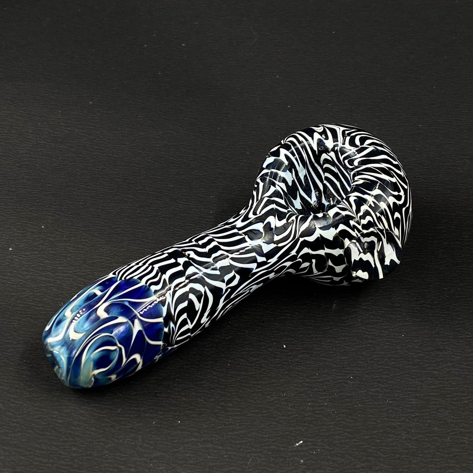Oreo-Blue Smoking Glass Hand Pipe