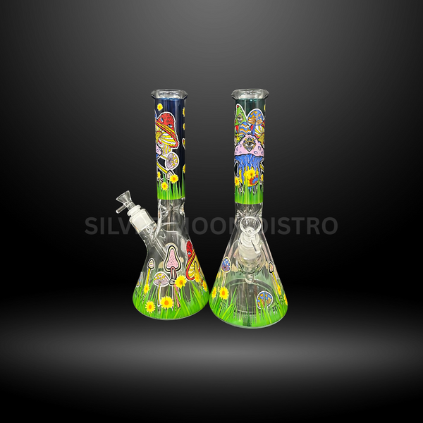 Psychedelic Mushroom Beaker Bong (HXCP 483P-AC)
