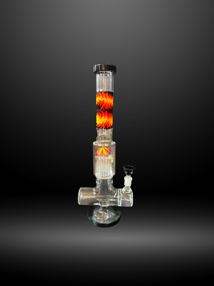 Black Retro Spin Glass Bong