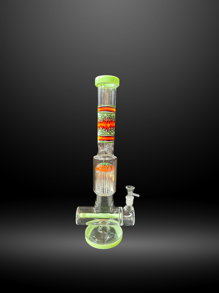 Light Green Retro Spin Glass Bong