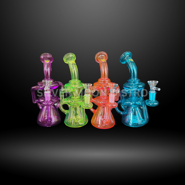 Vibrant Neon Recycler Water Pipe (WP 9409)