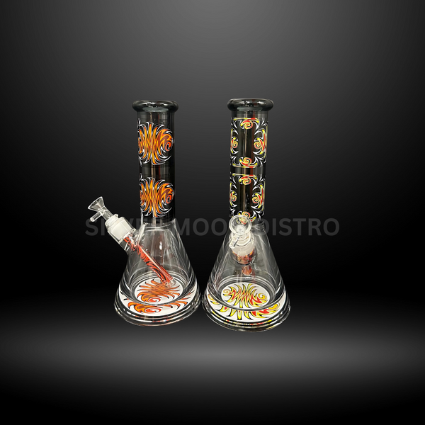 Swirl Pattern Beaker Bong (HXCP 451P-AA)