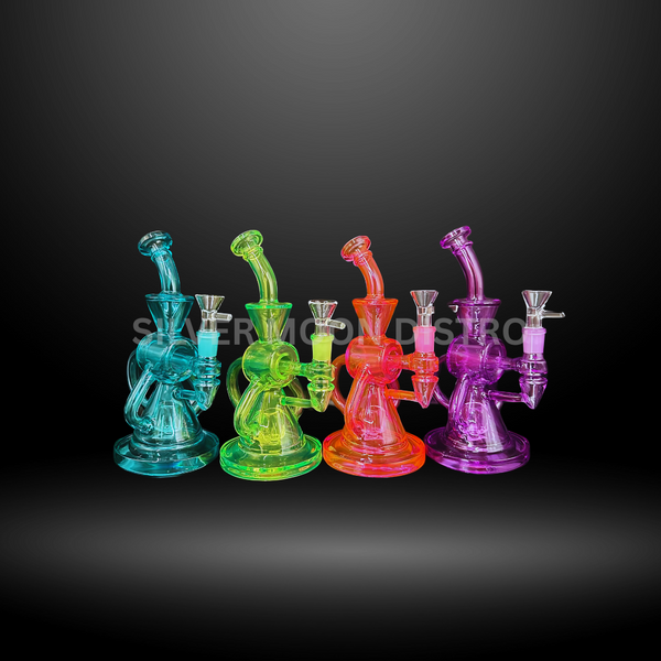 Multi-Color Glass Recycler Water Pipe (WP 9400)