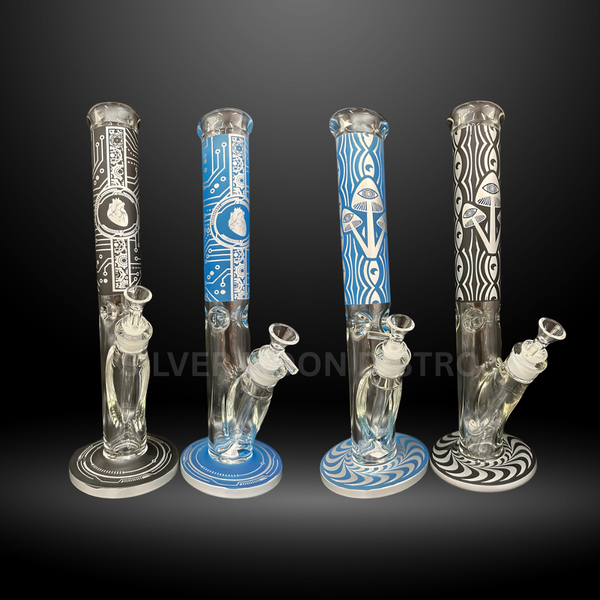 Mushroom Circuit Board Glass Water Pipe (HXCP 389)