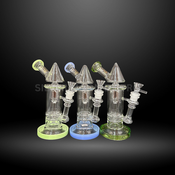Clear Glass Cone Top Water Pipe (HXCP 438)