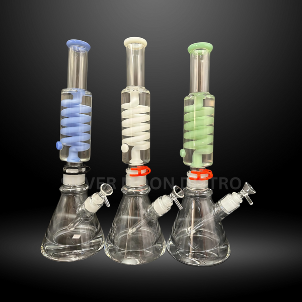 Spiral Percolator Glass Water Pipe (HXCP 518)