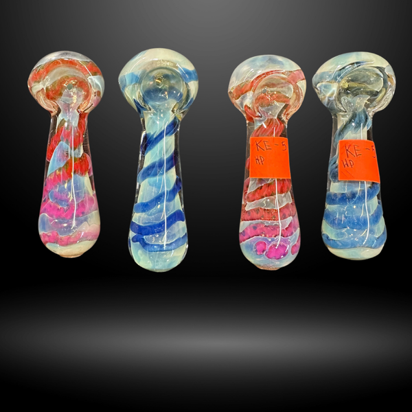 Twisted Rainbow Serpent Hand Pipe (KE-5)