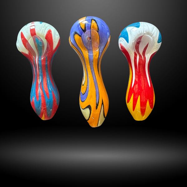 Vivid Swirls Trio Hand Pipe (MK 13)