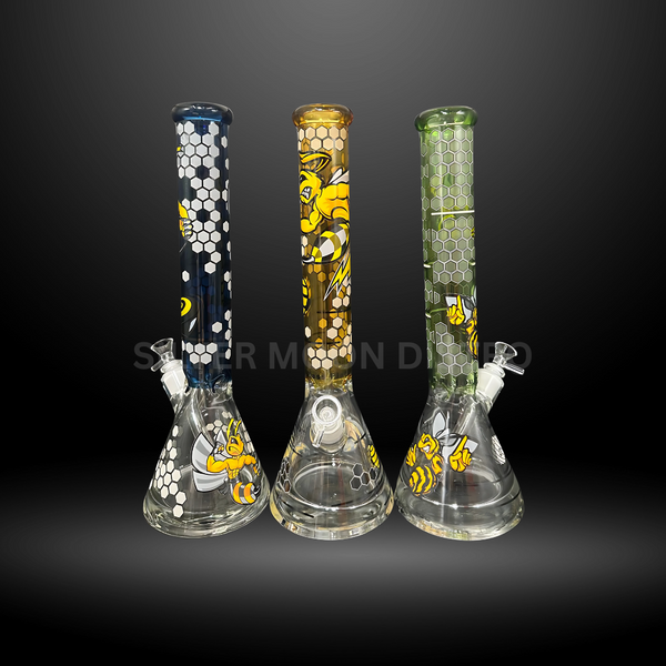 Honeycomb Bee Beaker Bong (HXCP 244P-AF)