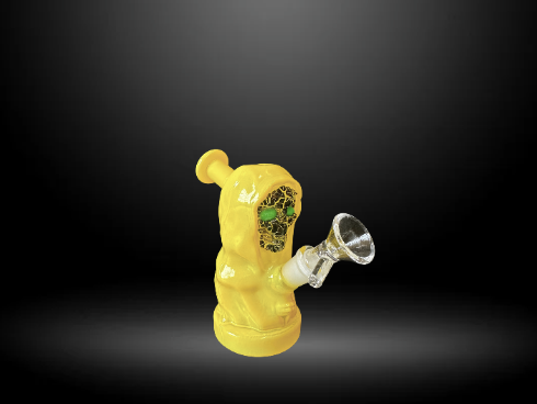 Yellow Alien Smoking Pipe