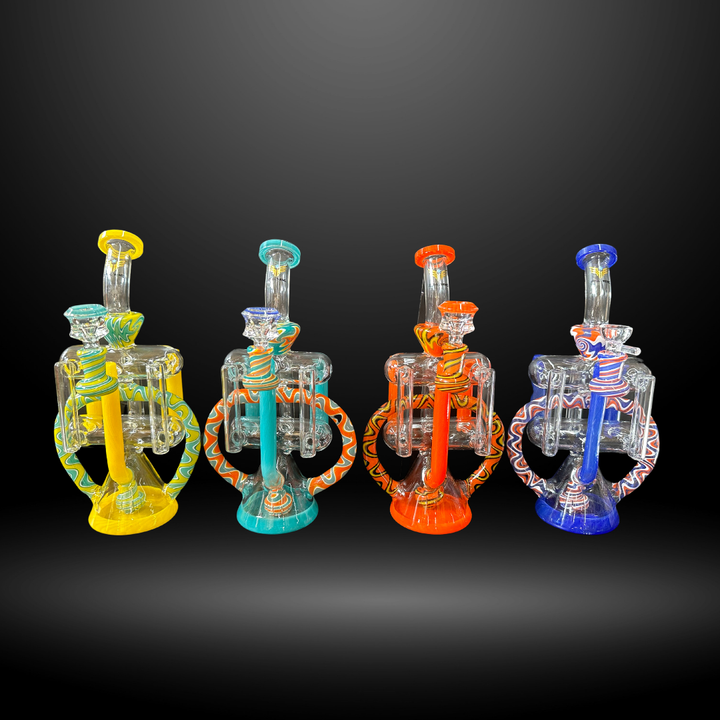 Star Wing Vortex Glass Recycler Pipe