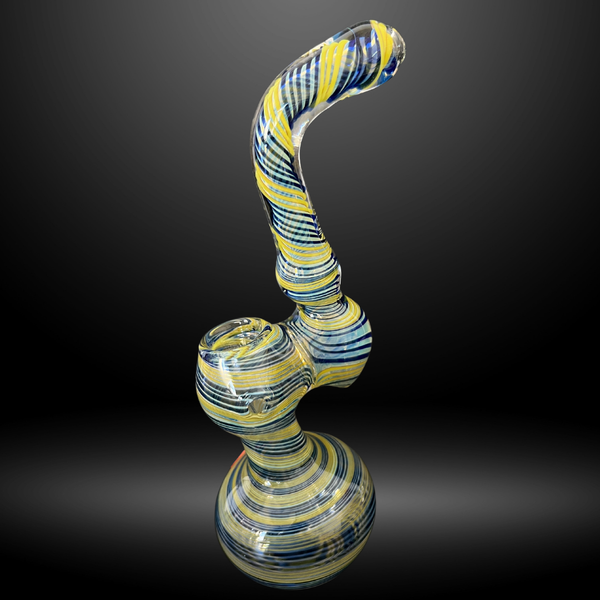 Blue Obsidian Web Pipe Bubbler (BB 126)