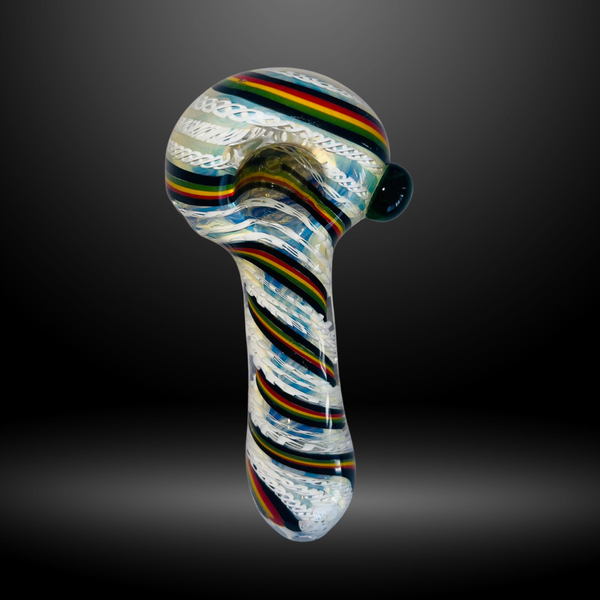 Green Ribbon Hand Pipe (RB 645)