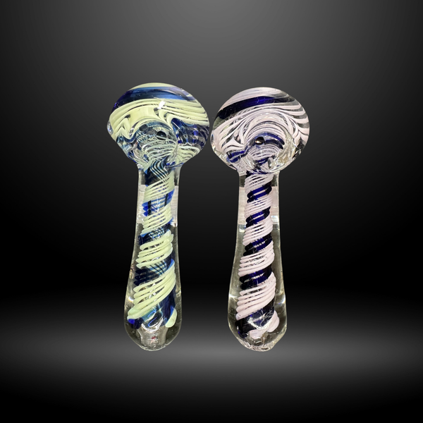 Striped Twist Duo Hand Pipe (PNB 77)