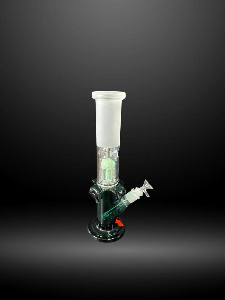 Dark Green Glow Orb Glass Bong