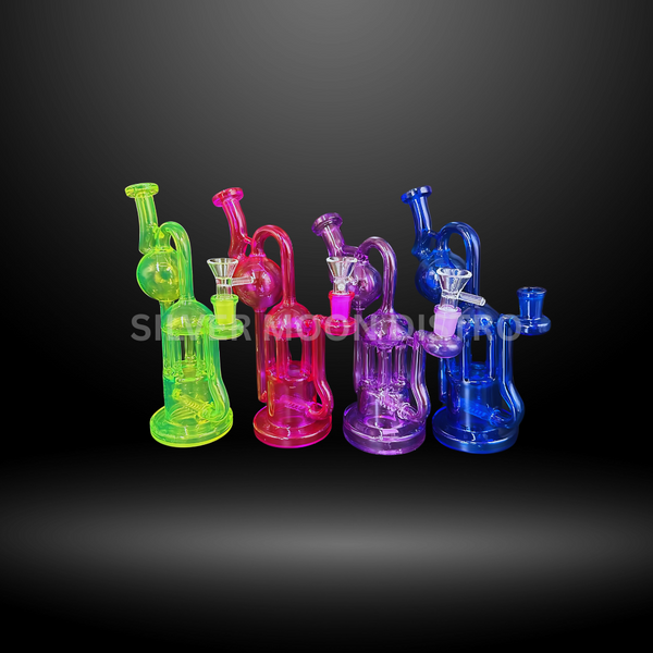 Neon Spiral Recycler Water Pipe (WP 9403)