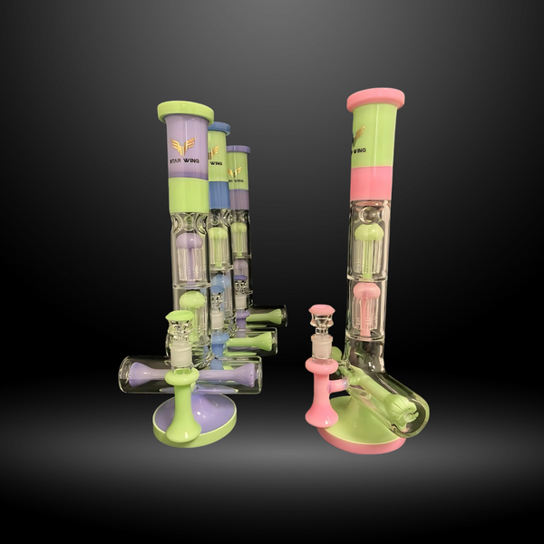 17" Slime Double Tree Perc Bong (WP 9267)