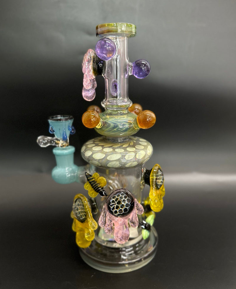 Honey Bee Glass Dab Rig | Tattoo Glass Water Pipe