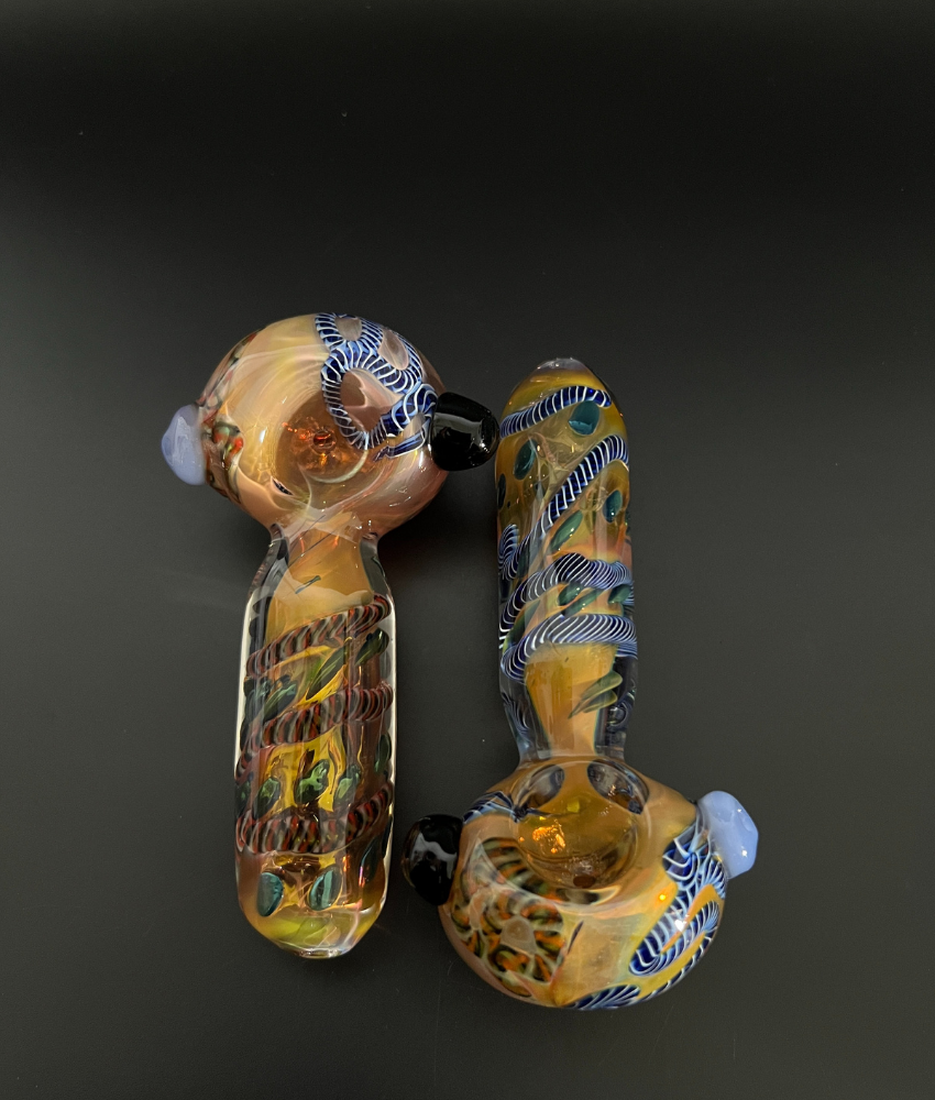 Gold Fumed Inside out Hand Pipe