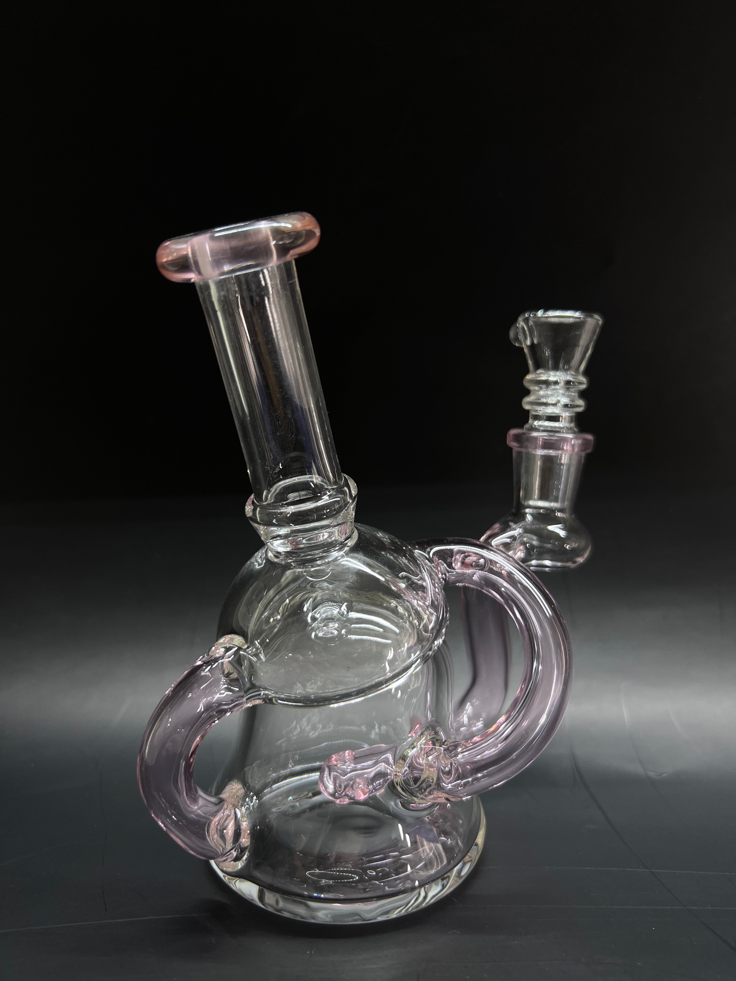 Unique Style Transparent Recycler Dab Rig