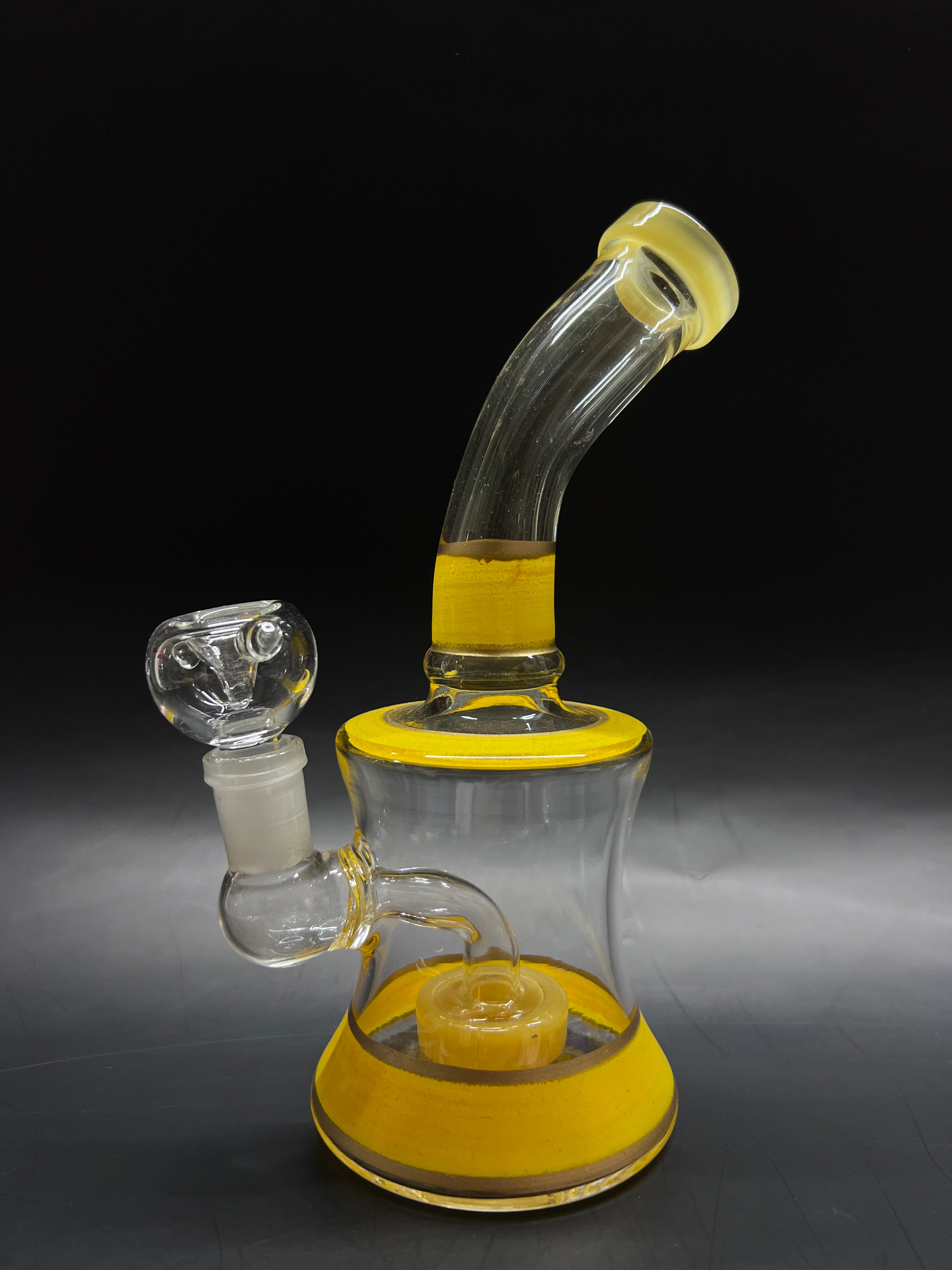Bright Yellow Smoking Glass Bong 