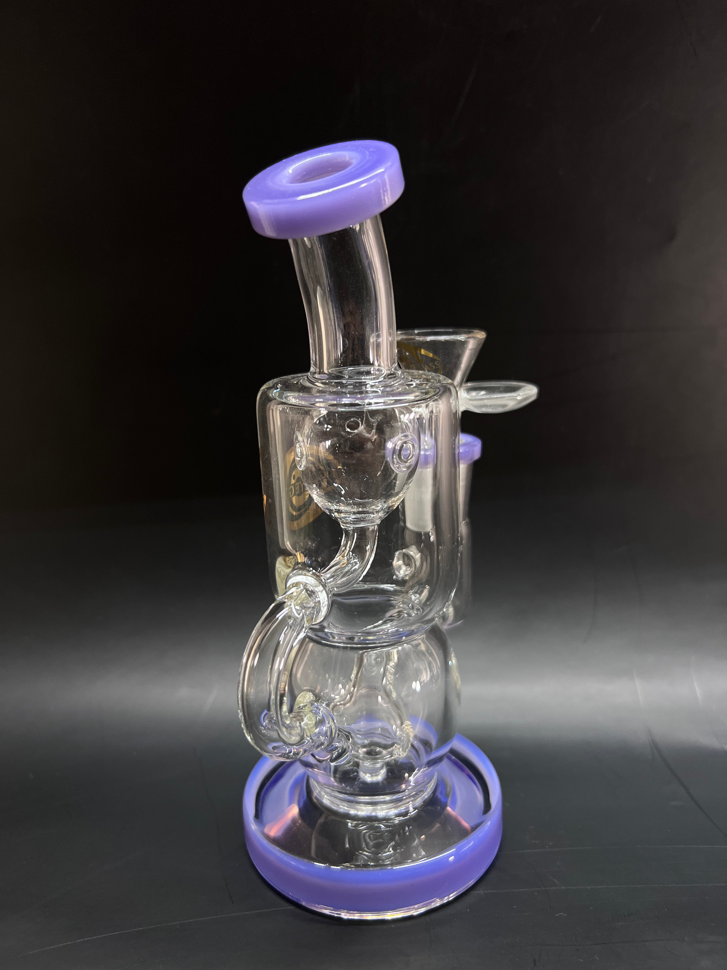Doube Chamber Recycler Glass Water Pipe